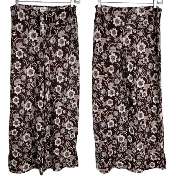 Disney Other - Disney Swim Coverup Palazzo Pants Brown Tan Hidden Mickey 8 Semi Sheer